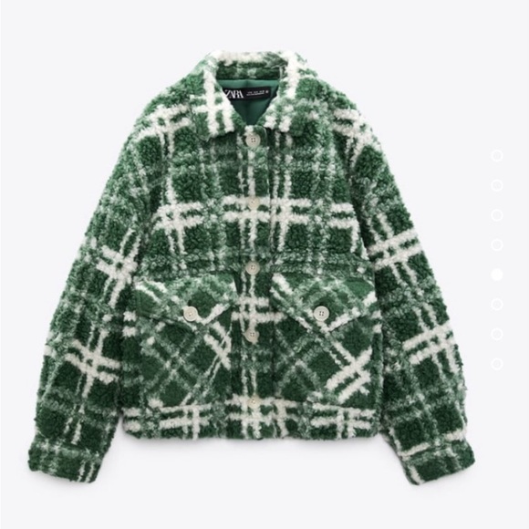 Zara green plaid jacket - Picture 2 of 8